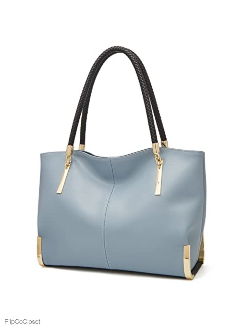 Genuine Leather Large Tote Bag Minimalist Shoulder Handbag Zipper Work
